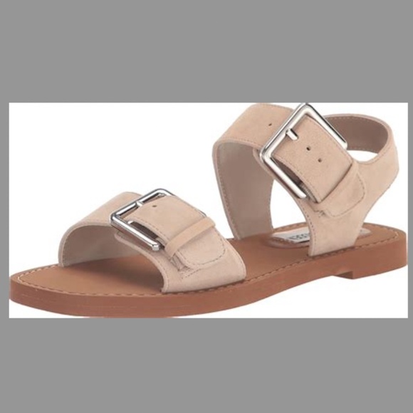 Steve Madden Sandals Santo Buckle Detailed Like New Color is Sand Size 8M - Picture 6 of 13